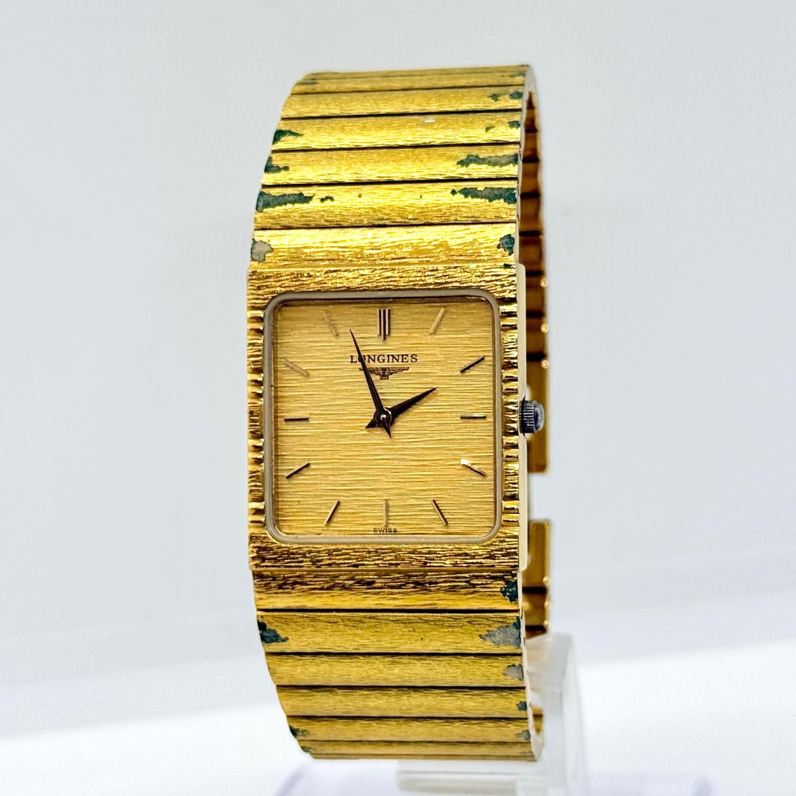 LONGINES ロンジン L.7.867.2 ゴールド QZ レディース スクエア