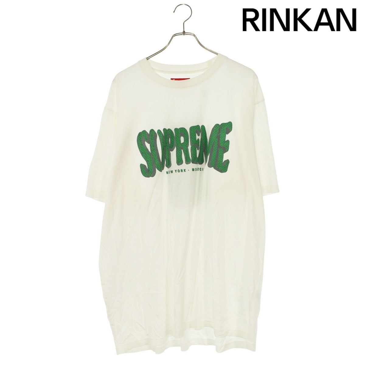 シュプリーム 25SS Flocked Washed S/S Top フロントロゴTシャツ 