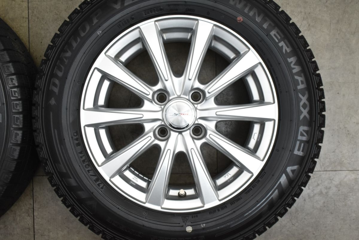 美品】JOKER 14in 5.5J +38 PCD100 ダンロップ ウインターマックス03 