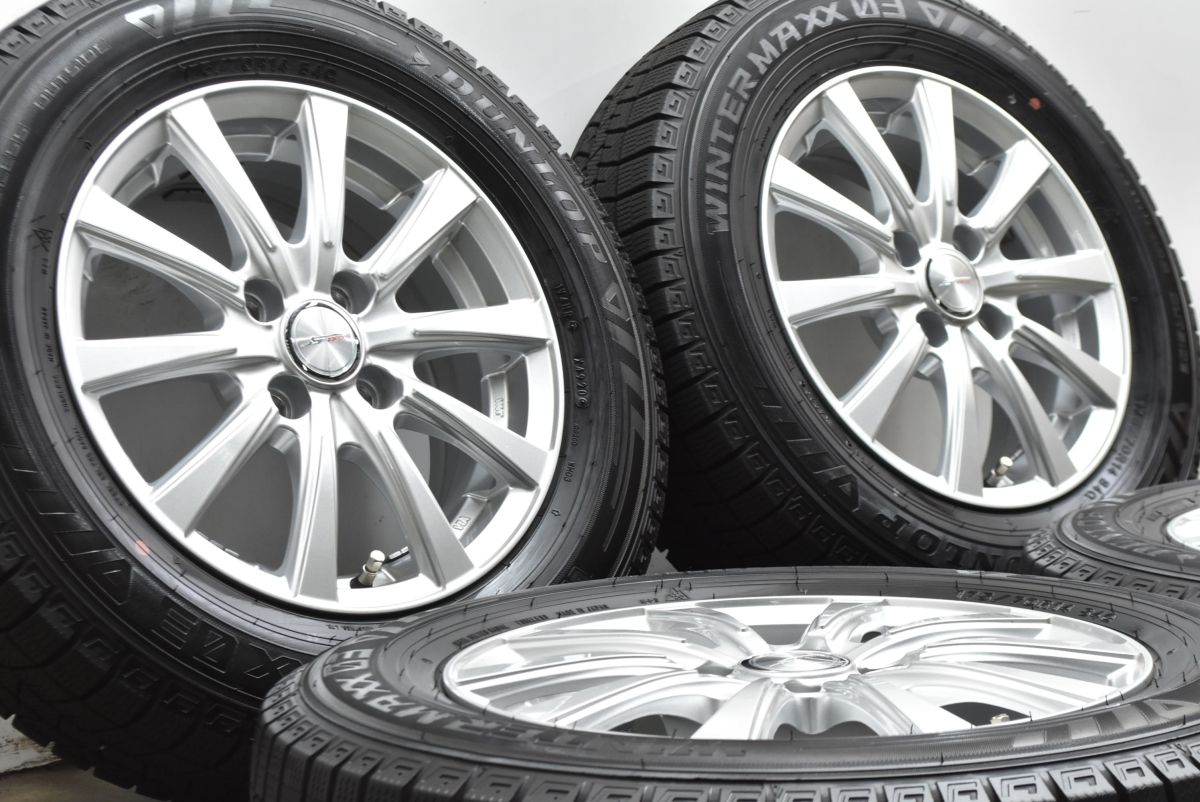 美品】JOKER 14in 5.5J +38 PCD100 ダンロップ ウインターマックス03 