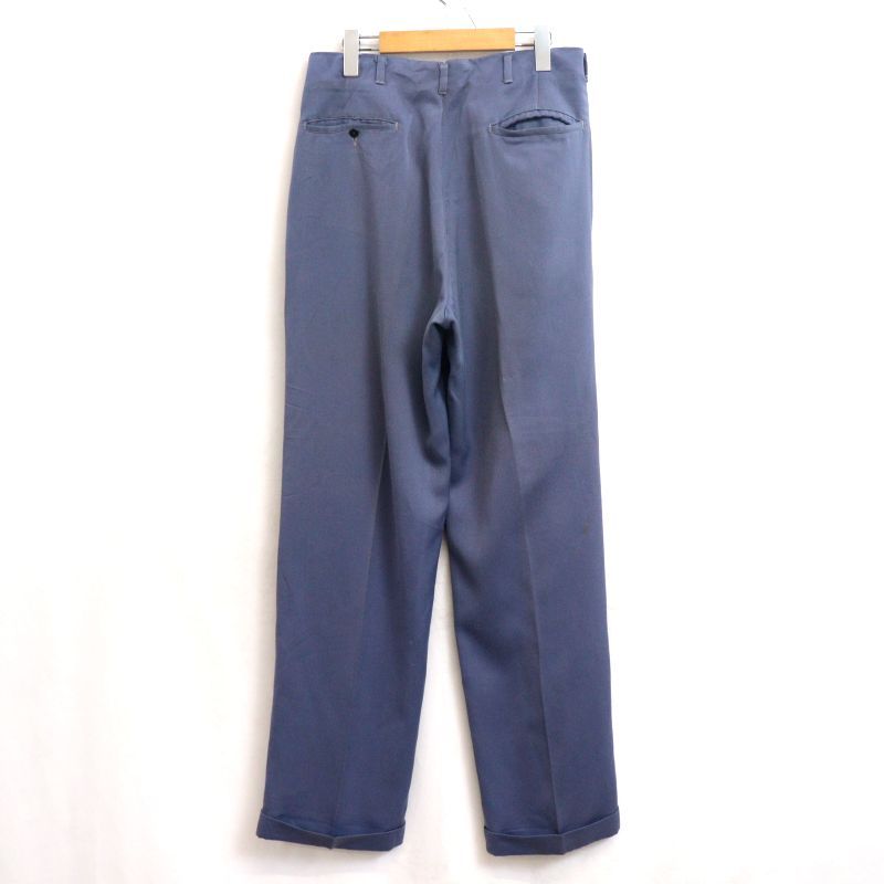 50s vintage 2タック レーヨン ギャバジン スラックスパンツ メンズ S