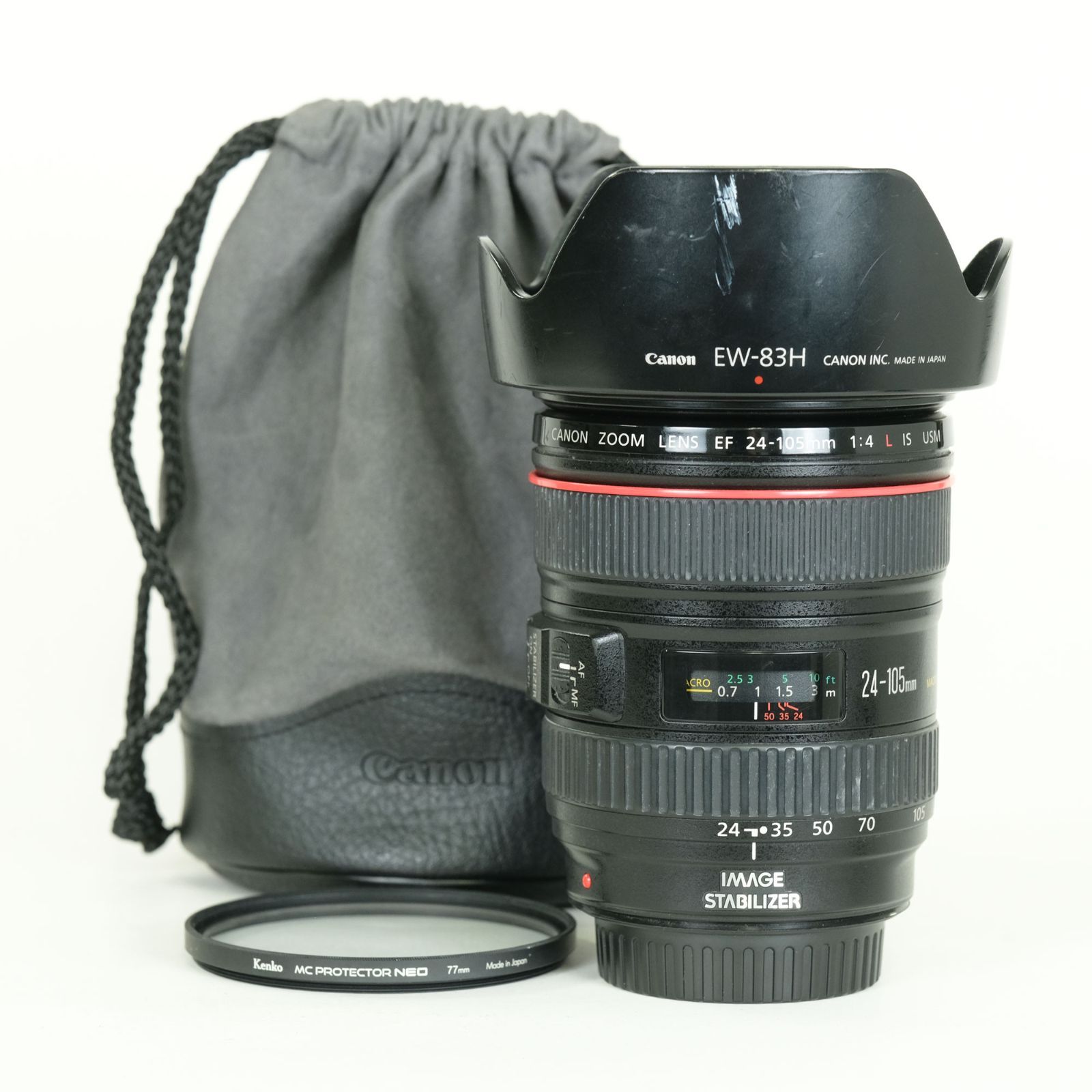 Canon EF 24-105mm F4 L IS USM レンズ フード付き レンズフードつき！Canon EF 24 105 mm f / 4L IS USMレンズ IMAGE