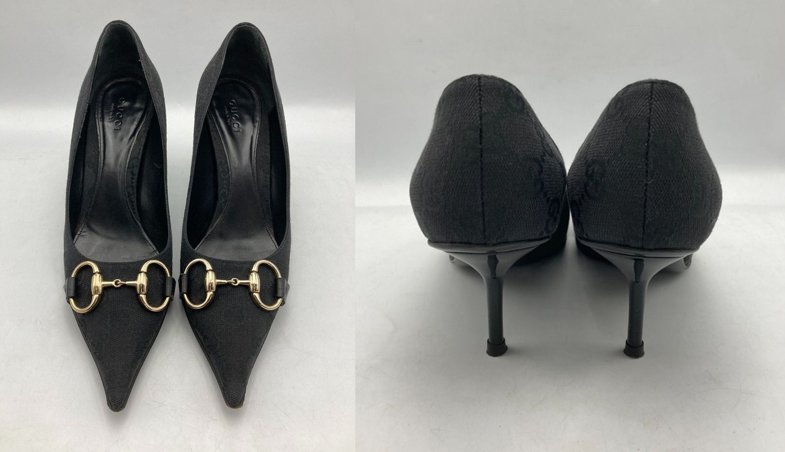 GUCCI グッチ オリジナルGG ホースビット ポインテッドトゥ パンプス 