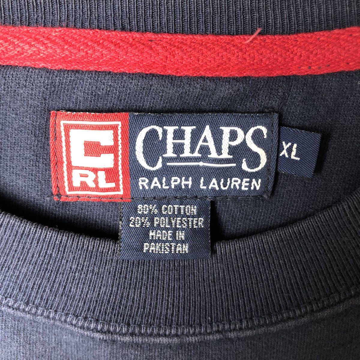 古着 ラルフローレン Ralph Lauren CHAPS チャップス 星条旗柄 ロゴスウェットシャツ トレーナー メンズXL相当/eaa630524 古着 ラルフローレン Ralph Lauren CHAPS チャップス 星条旗柄 ロゴ