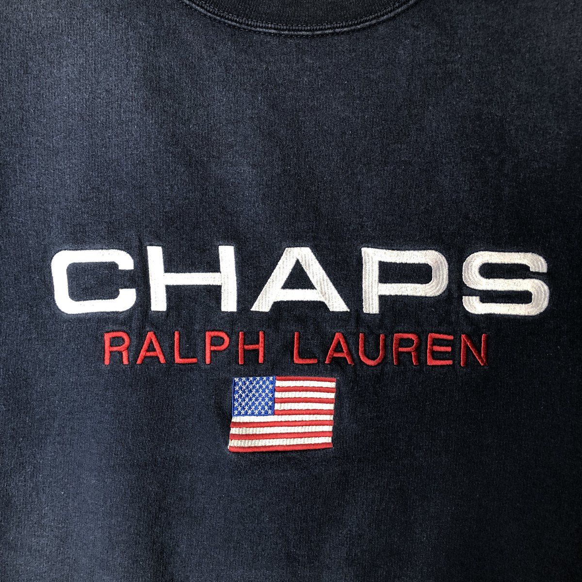 古着 ラルフローレン Ralph Lauren CHAPS チャップス 星条旗柄 ロゴ