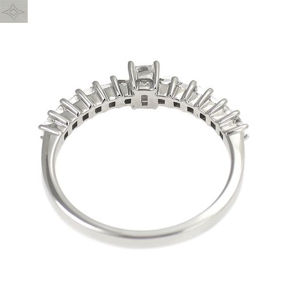 GSTV Pt950 クリスカット/プリンセスカットダイヤモンド リング 0.15ct 