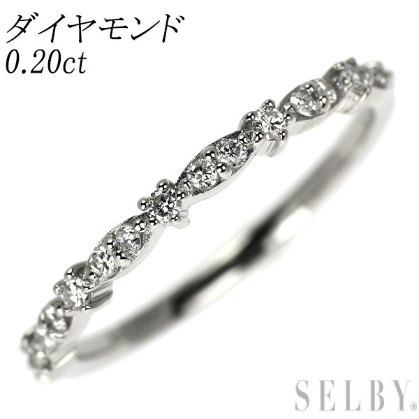 Pt900 ダイヤモンド リング 0.20ct ハーフエタニティ - メルカリ