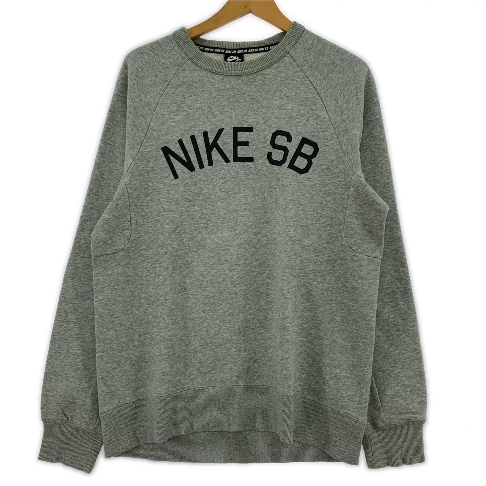 NIKE SB ナイキエスビー 裏起毛 クルーネックスウェット sizeM/グレー 