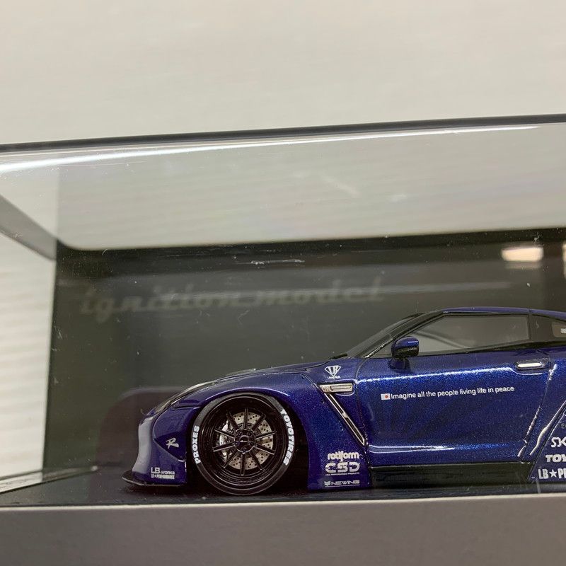 中古品】 イグニッションモデル 1/43 LB-WORKS GT-R R35 ブルー
