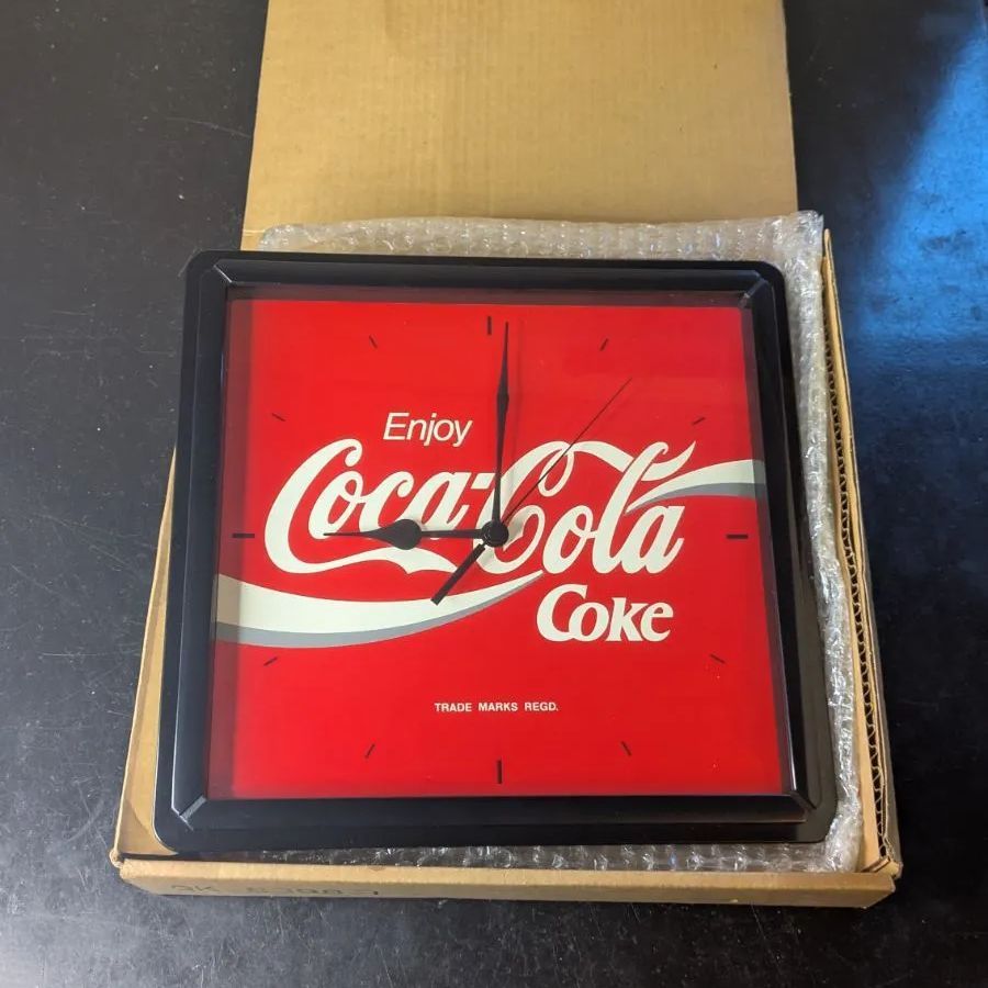 コカコーラ ヴィンテージ 掛け時計 レトロ 動作チェック済み 非売品 