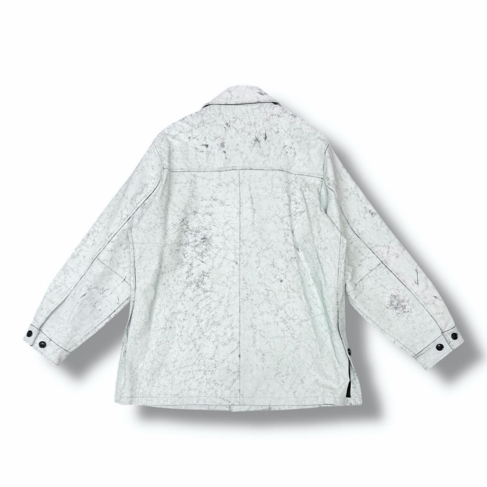 参考上代154000円 未使用 YOKE 25SS CRACKED GOAT LEATHER CAR COAT
