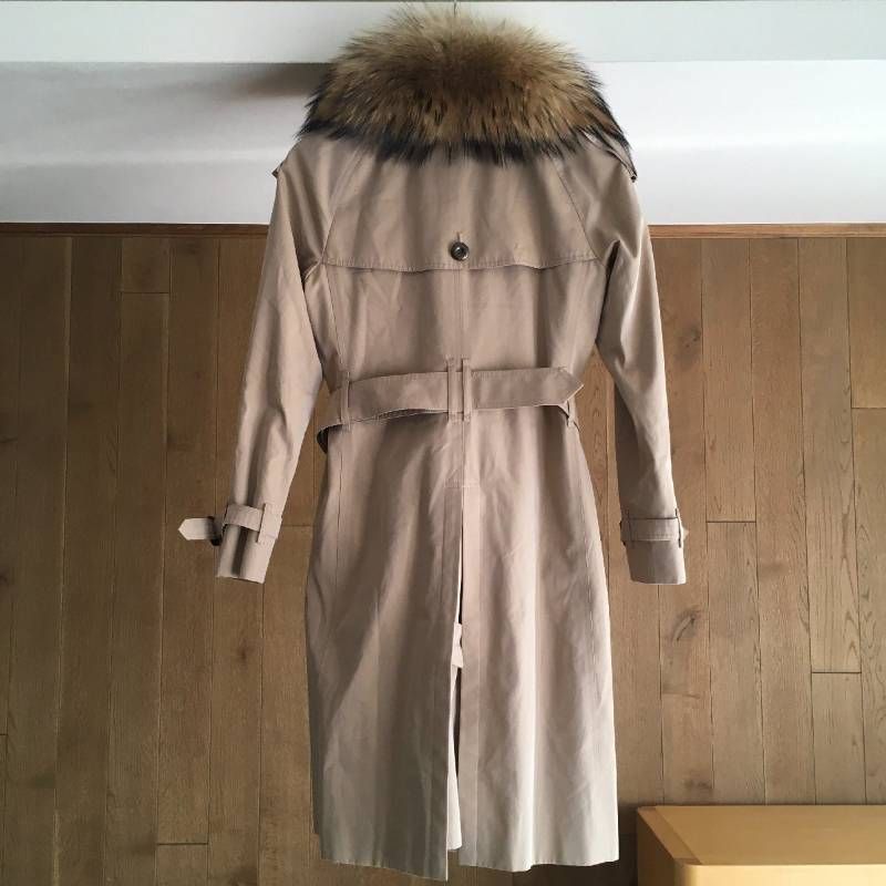 美品 BURBERRY LONDON バーバリーロンドン 高級 ファー ライナー付き