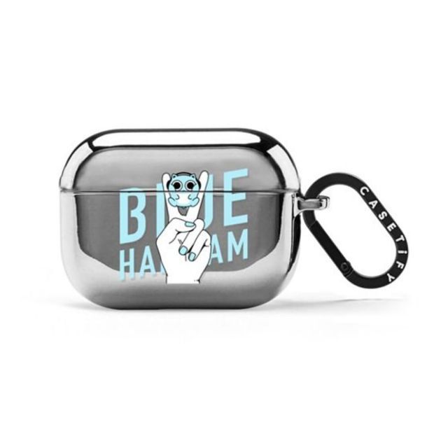 CASETiFY ミラー ケース AirPods Pro ケース(第1世代 ＆ 第2世代) - PEACE - シルバー