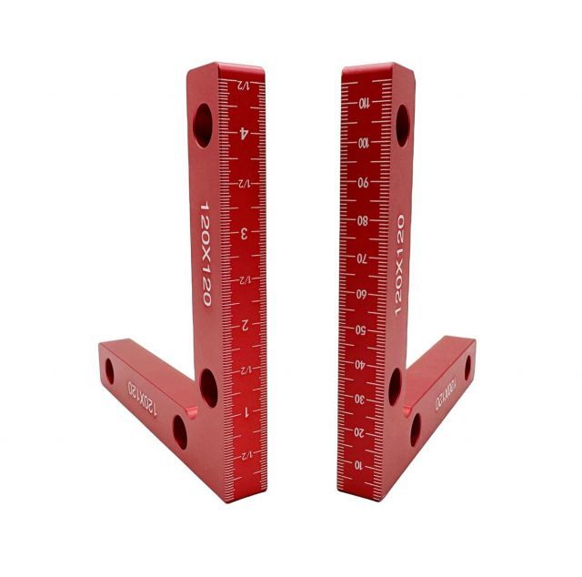 Ansimple 直角定規 2個セット コーナークランプ L字クランプ 固定工具 90度 直角 木工用 完全スコヤ DIY工具 アルミ合金製 (Bタイプ)