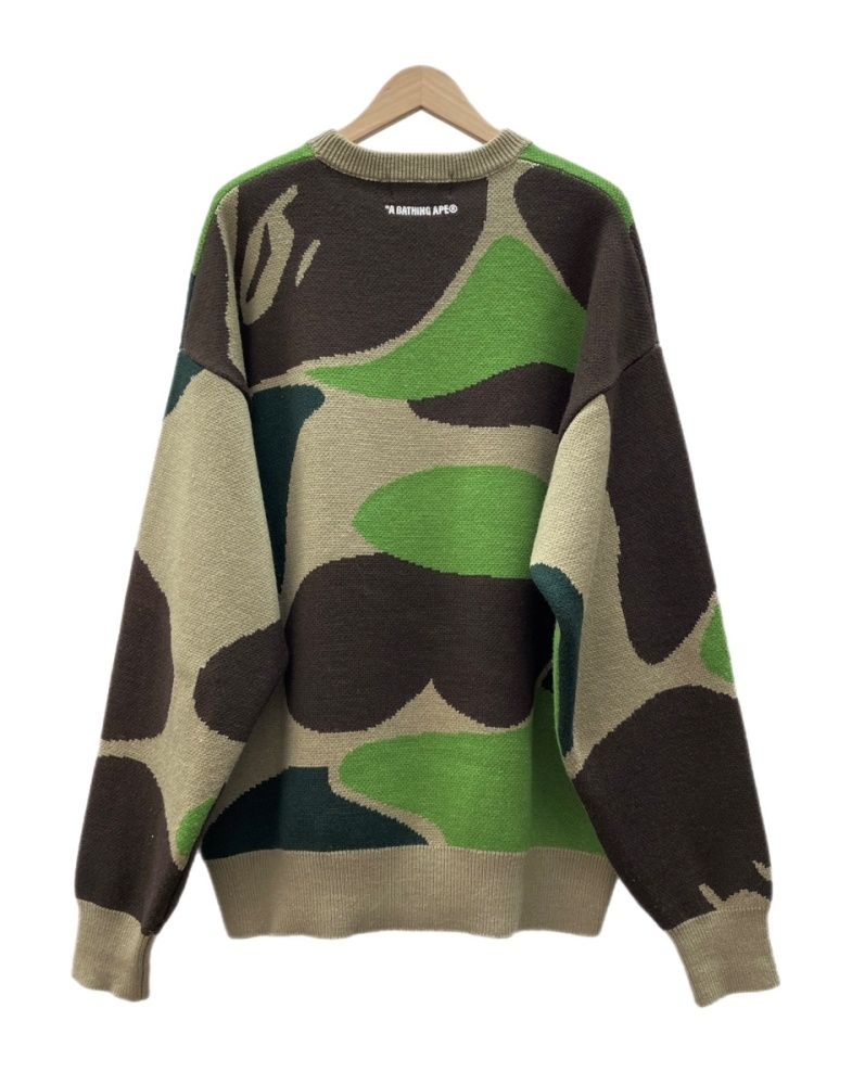アベイシングエイプ A BATHING APE MEGA ABC CAMO KNIT CREWNECK