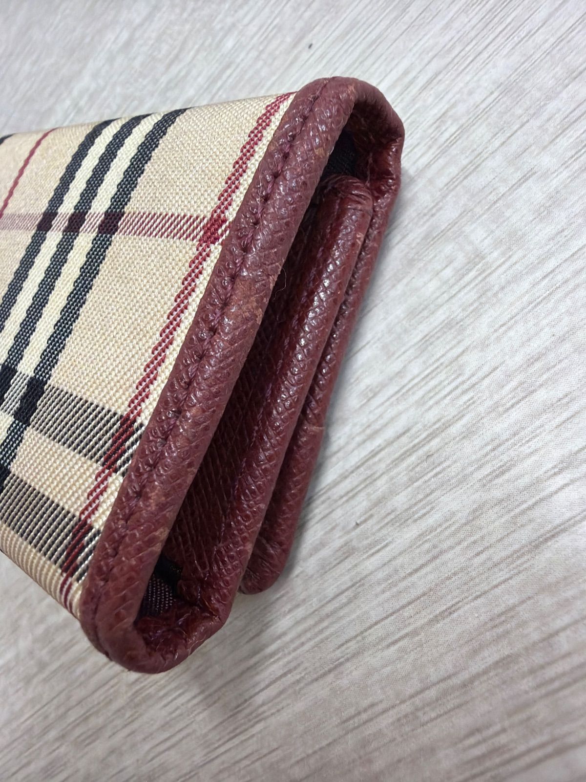BURBERRYノバチェック柄 キャンバス レザーキーケース - メルカリ