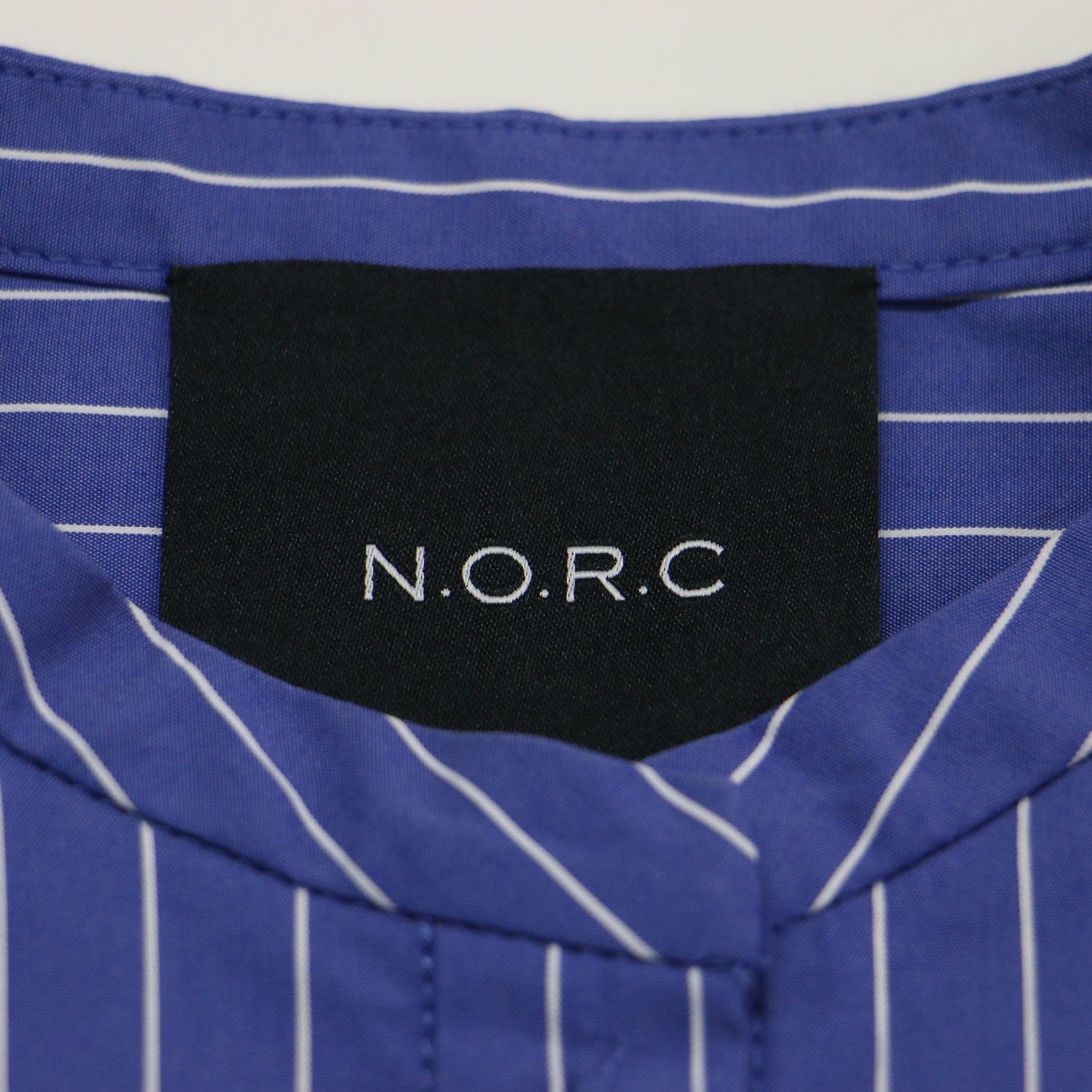 N.O.R.C ノーク シャツ ブルー系 サイズ:FREE | ストライプ 