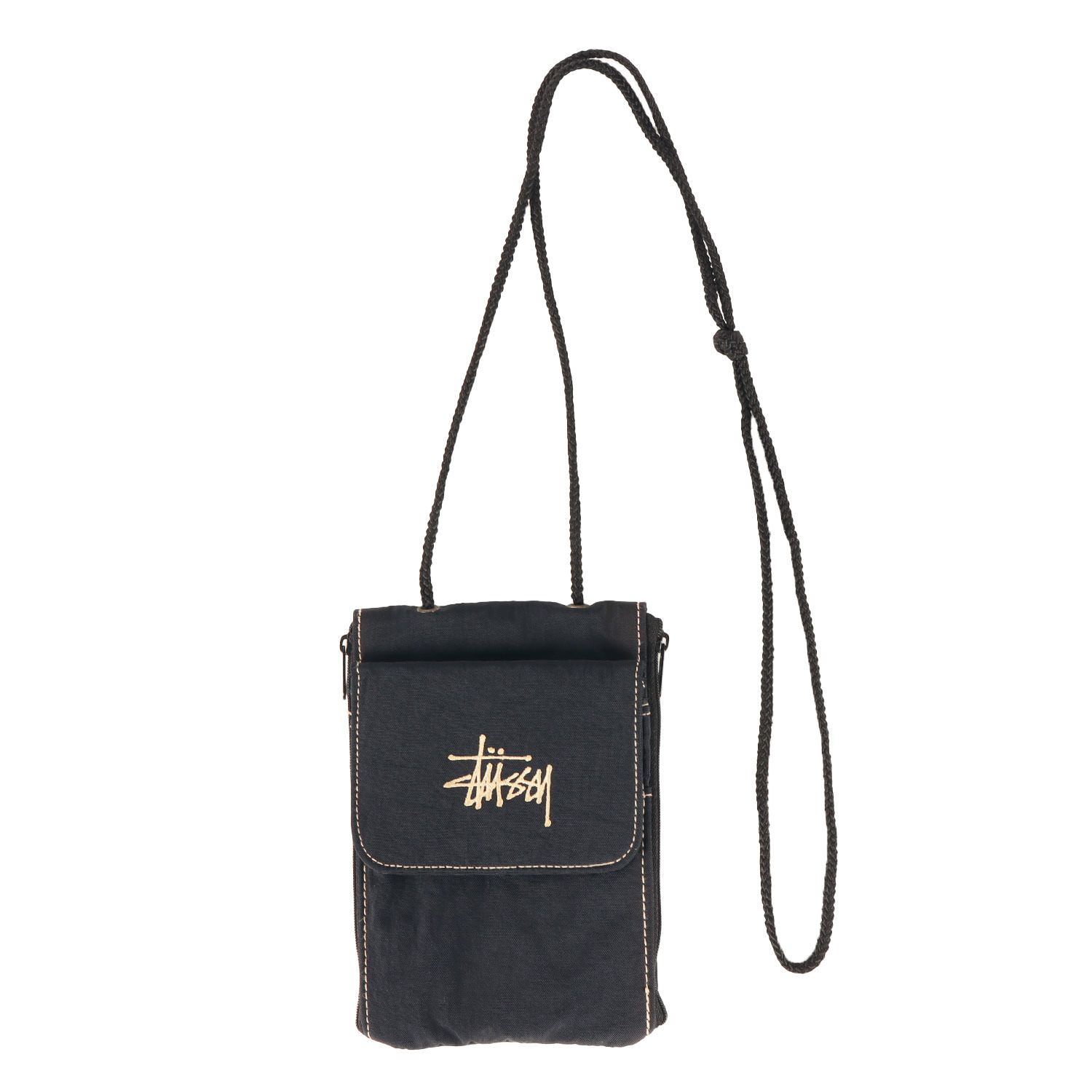 STUSSY ステューシー ポーチ ブラック 黒 | 90s 白タグ ナイロン 