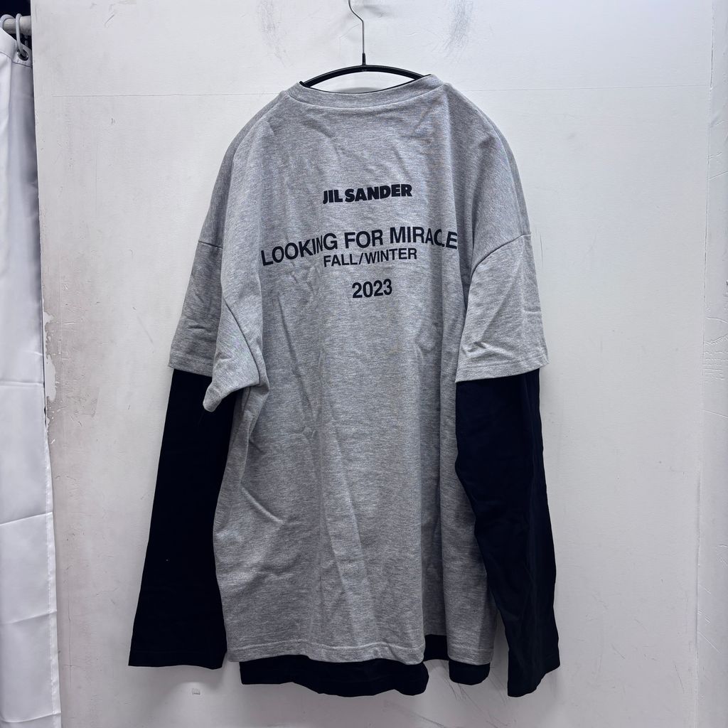 JIL SANDER ジルサンダー 23AW BackPrint Layered L/S Tee 長袖Tシャツ 