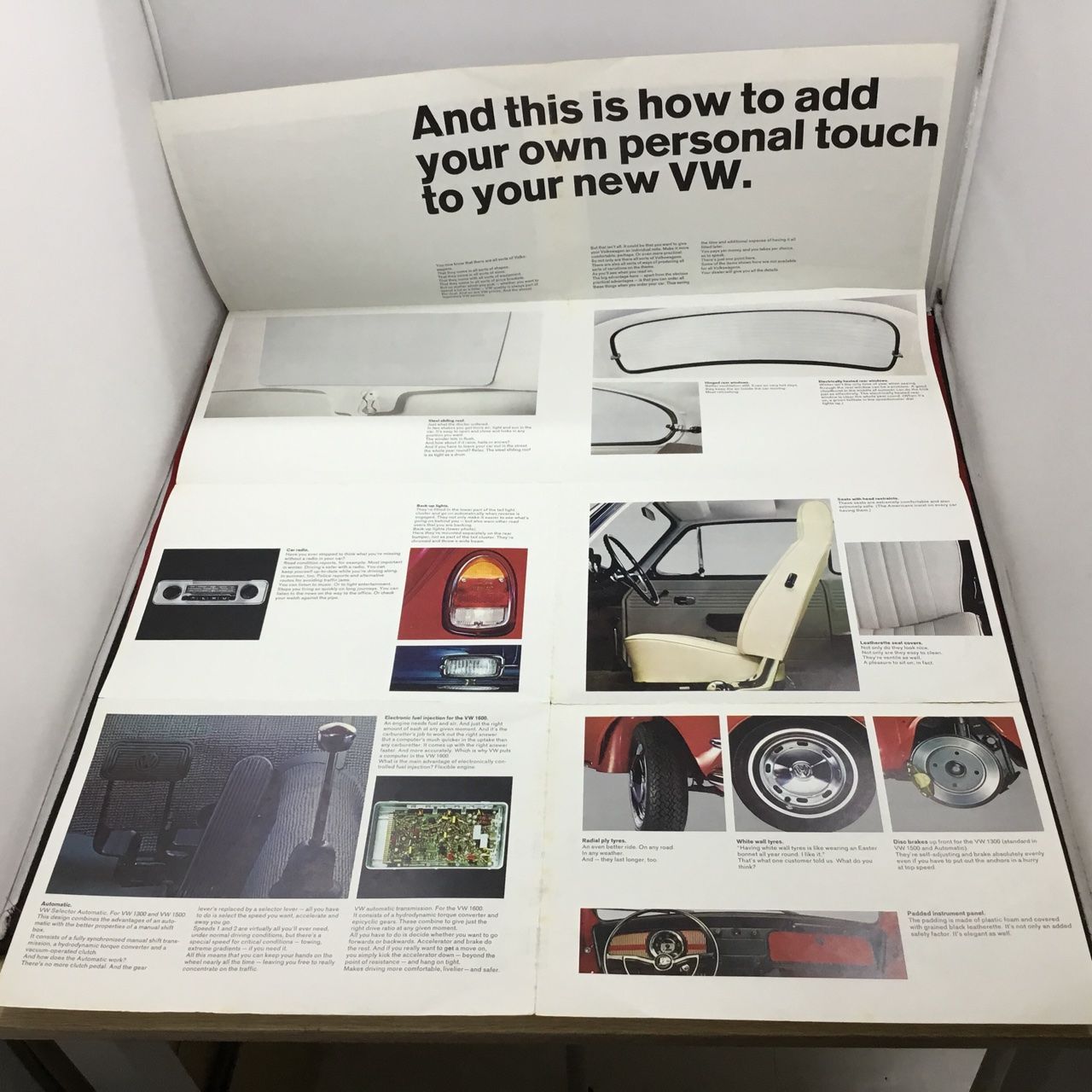 Prospekt VW Volkswagen 1200-1600 Programm technische Daten 