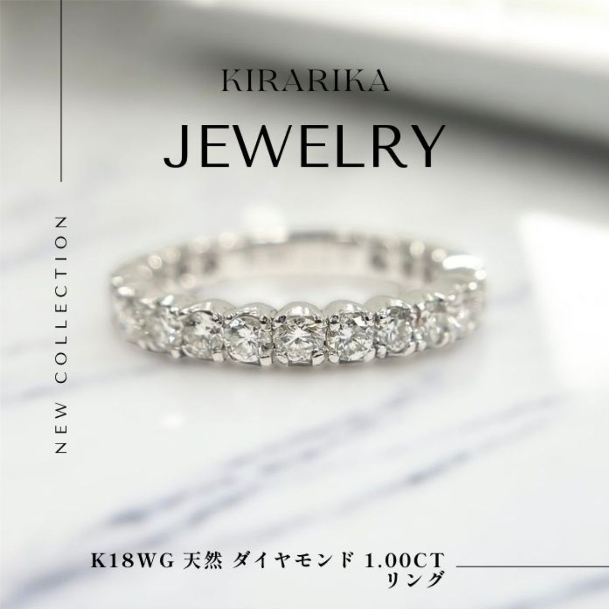 K18WG ダイヤモンド1.00ct リング - メルカリ
