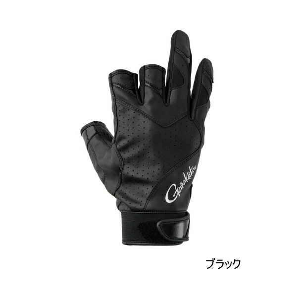 （26年2月新商品） がまかつ ストレッチフィッシンググローブ（3本切） GM-7310 ブラック 3Lサイズ
