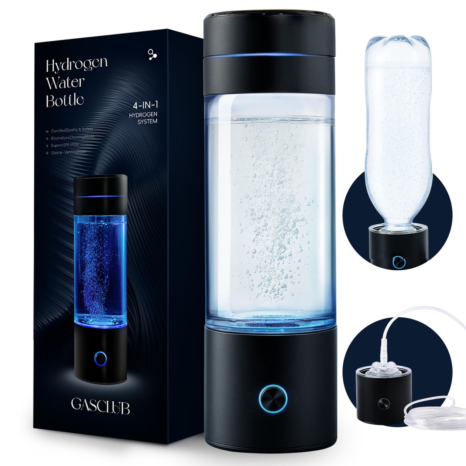 水素水生成器 3000PPB SPE/PEM 技術 4-in-1 水素水マシン 290ml 家庭 