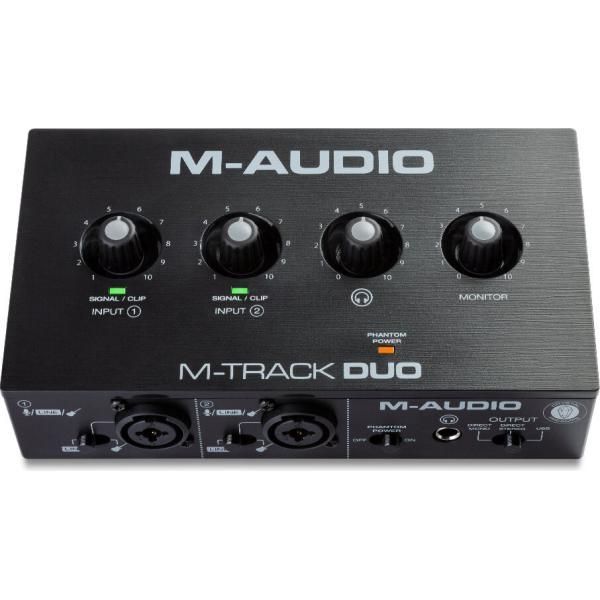 M-Audio M-Track Duo コンボ入力2系統 ファンタム電源搭載 48-KHz 2チャンネル USBオーディオインターフェース 694318024997【WJ201】