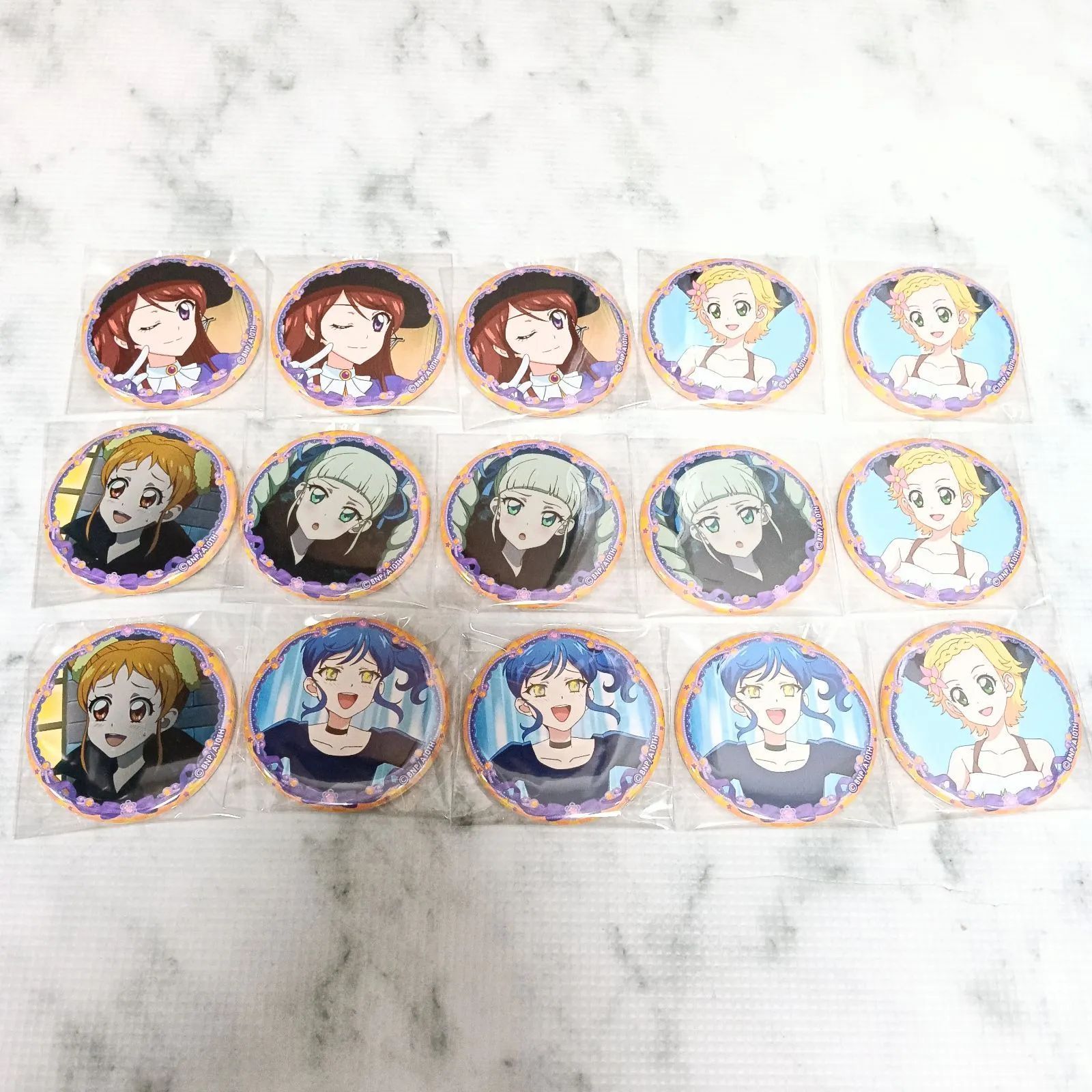 有栖川おとめ ジャケバッチ アイカツ 缶バッジ 15個セット 有栖川