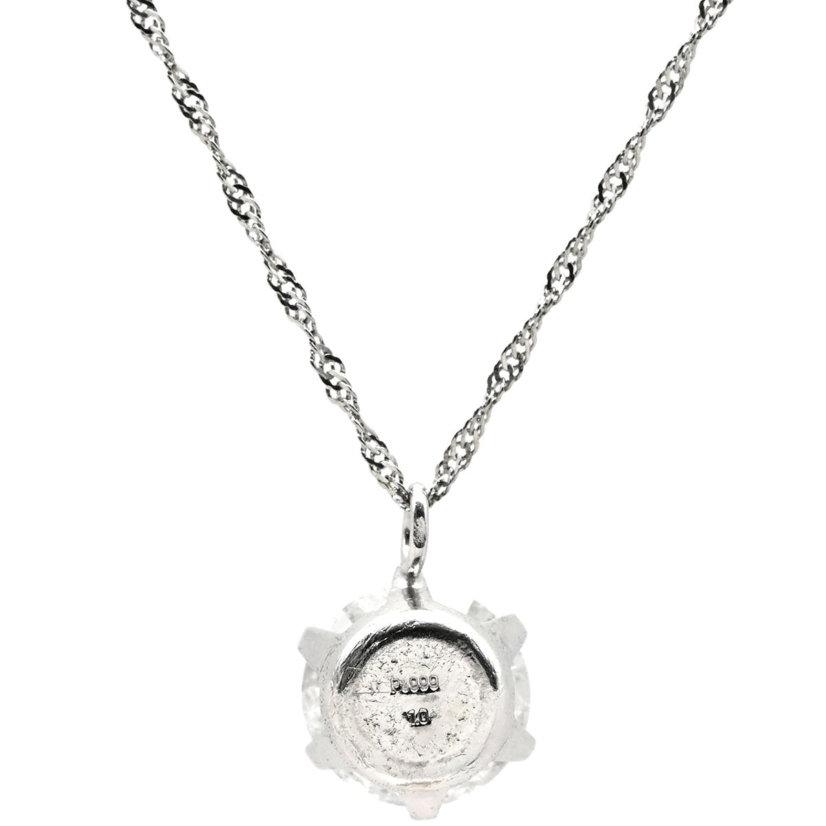 ネックレス 一粒 ダイヤペンダント 1.0ct プラチナシルバー Pt999 1ct 