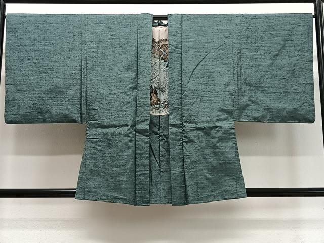 平和屋着物∞男性　羽織　紬地　縞　正絹　逸品　CABD4770ua 17,550円