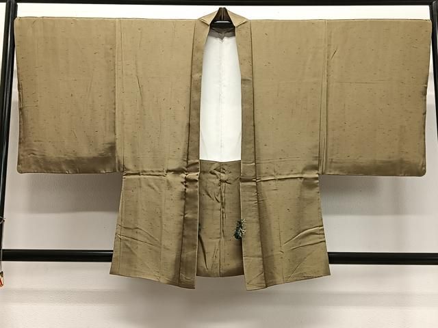 平和屋着物∞男性 羽織 紬地 褐返色 正絹 逸品 CABE5092ua