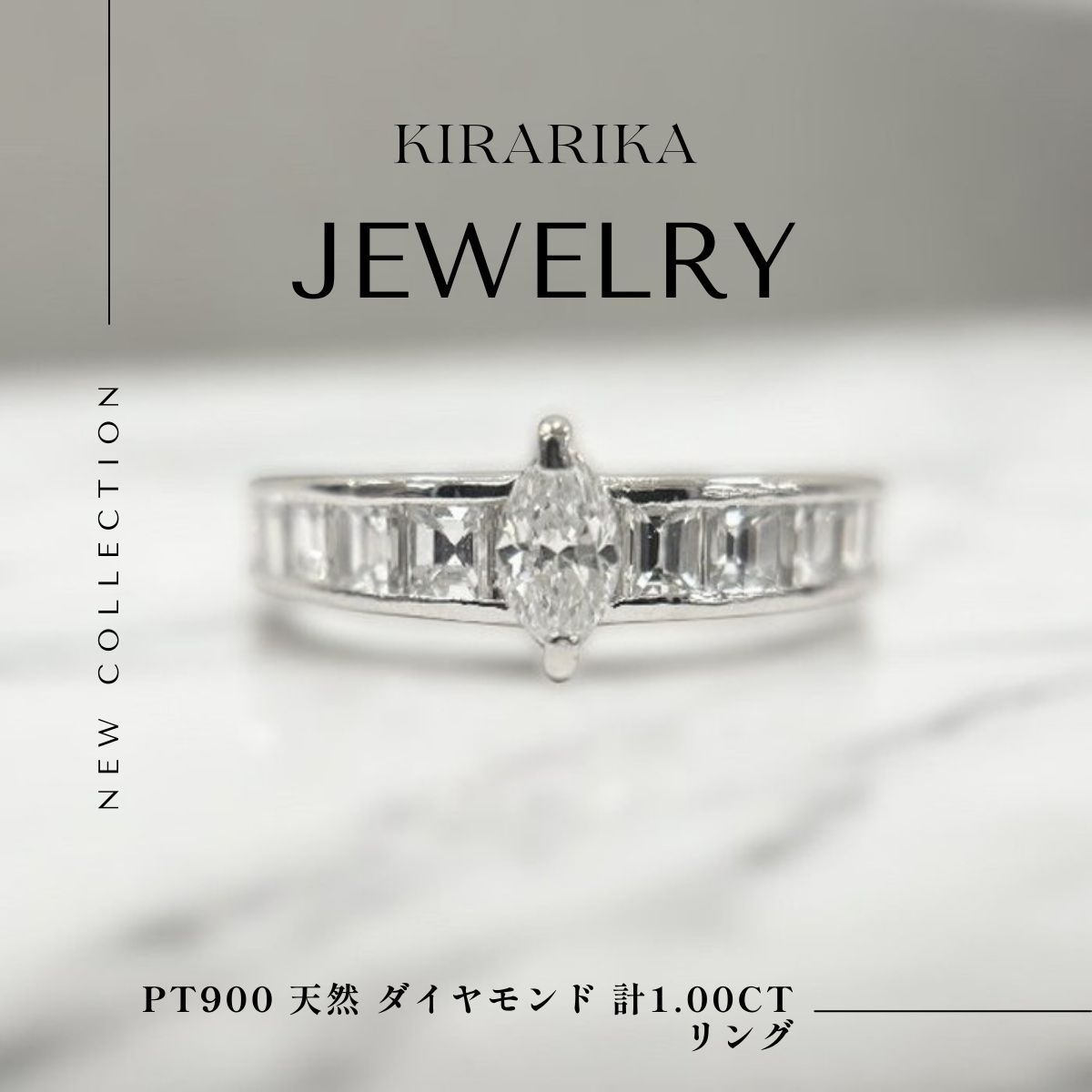 Pt900 ダイヤモンド1.00ct リング - メルカリ