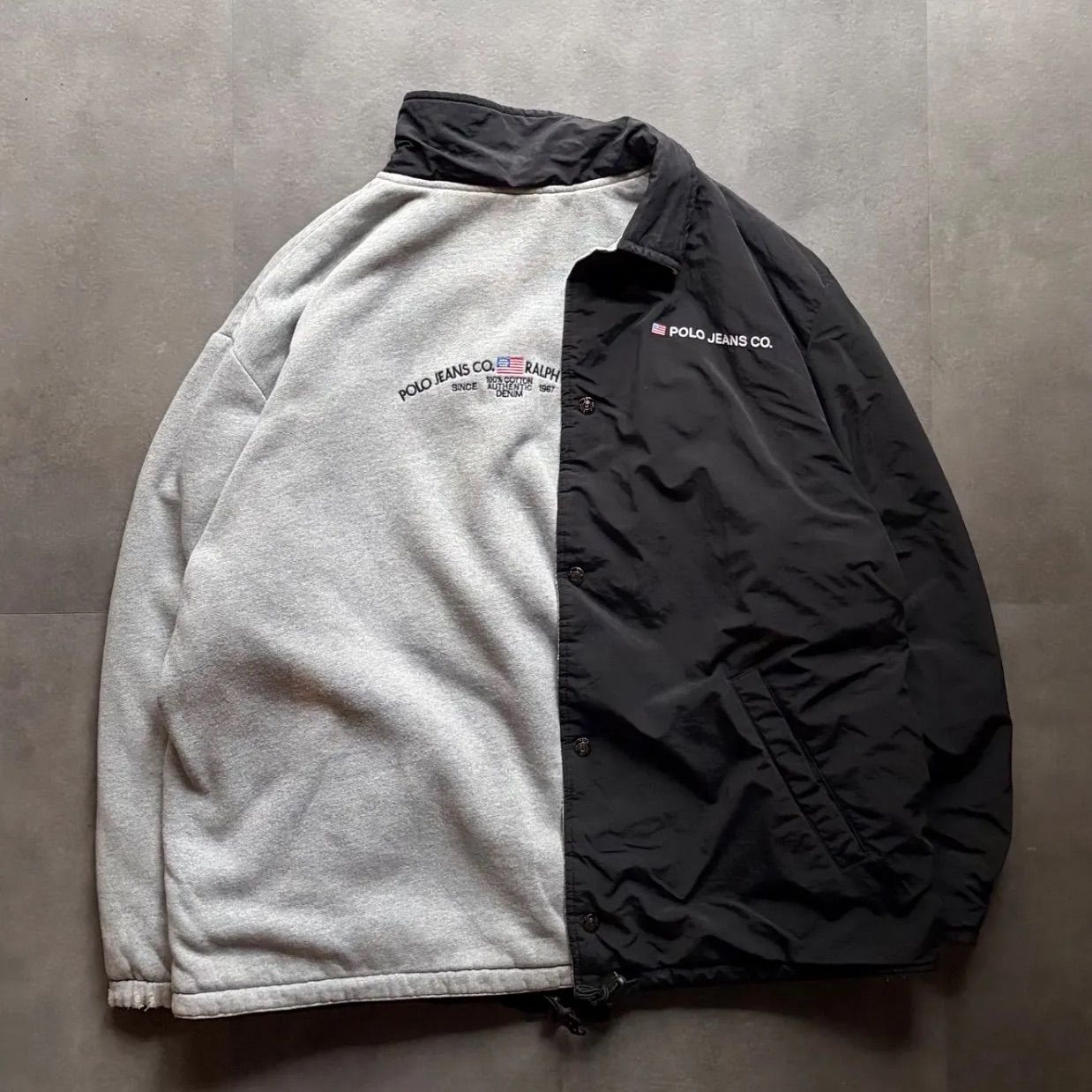 POLO JEANS CO. RALPH LAUREN ジャケット L 黒×杢グレー - メルカリ