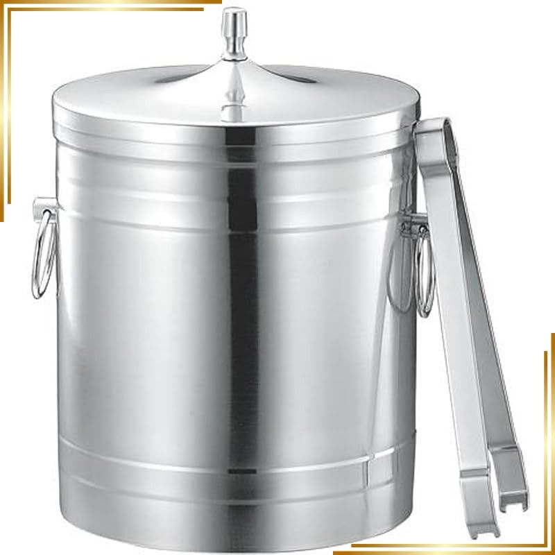 【新品】 仔犬印 K 18-8 アイスバケット(トング付)3L 0