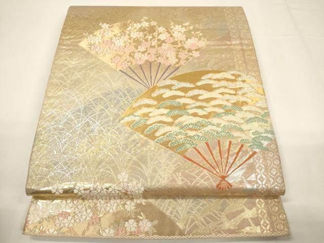 平和屋着物▽西陣 服部織物謹製 六通柄袋帯 唐織 こはく錦 特選 平和屋着物▽西陣 服部織物謹製 六通柄袋帯 唐織 こはく錦 特選