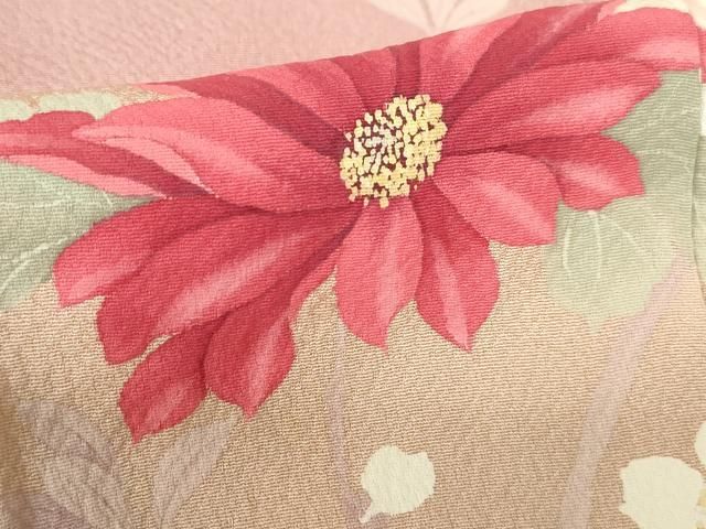 平和屋着物□訪問着 手描き 枝花文 暈し染め 金彩 正絹 逸品