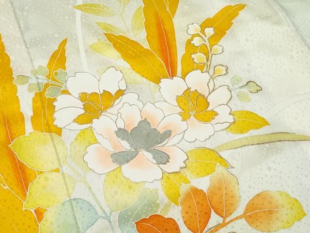平和屋着物□訪問着 枝花文 暈し染め 金彩 正絹 逸品 CABF0866fb