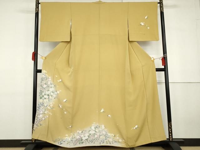 平和屋着物●友禅作家　佐藤平八　訪問着　草花文　正絹　逸品　AABF6186ck 平和屋着物○友禅作家 佐藤平八 訪問着 草花文 正絹 逸品 AABF6186ck