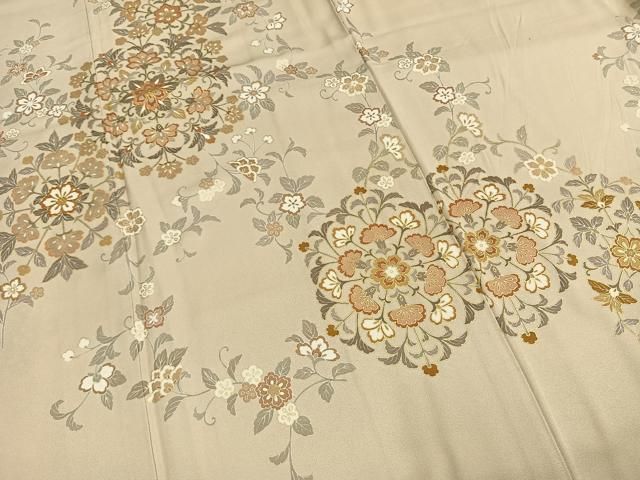 平和屋着物●訪問着　駒刺繍　吉祥花文　金彩　鈴乃屋扱い　正絹　逸品　AABG4805fy 平和屋着物○訪問着 駒刺繍 吉祥花文 金彩 鈴乃屋扱い 正絹 逸品