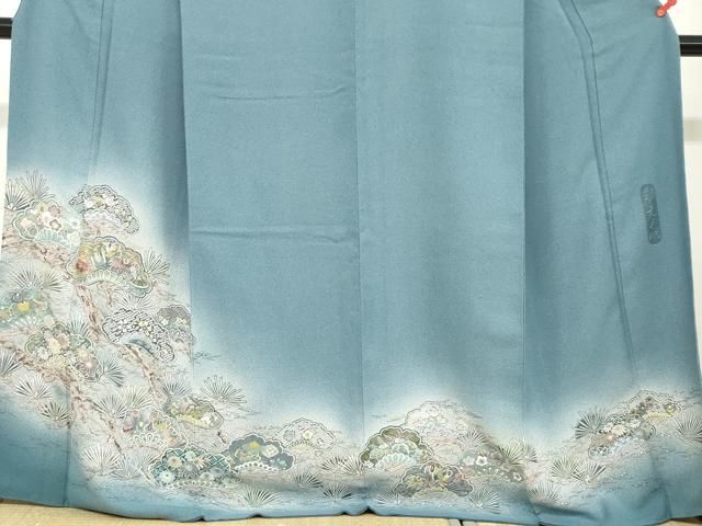 平和屋着物●霜島忍　彩天目織　色留袖　宝尽くし草花文　証紙付き　正絹　逸品　DABC2633ud 平和屋着物○霜島忍 彩天目織 色留袖 宝尽くし草花文 証紙付き 正絹