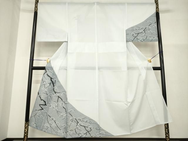 平和屋着物*夏物 男性 訪問着 絽 松 金彩 洗える着物 AABH2115ck