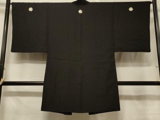 平和屋着物∞男性 長羽織 格子 正絹 逸品 未使用 CABD4751ua