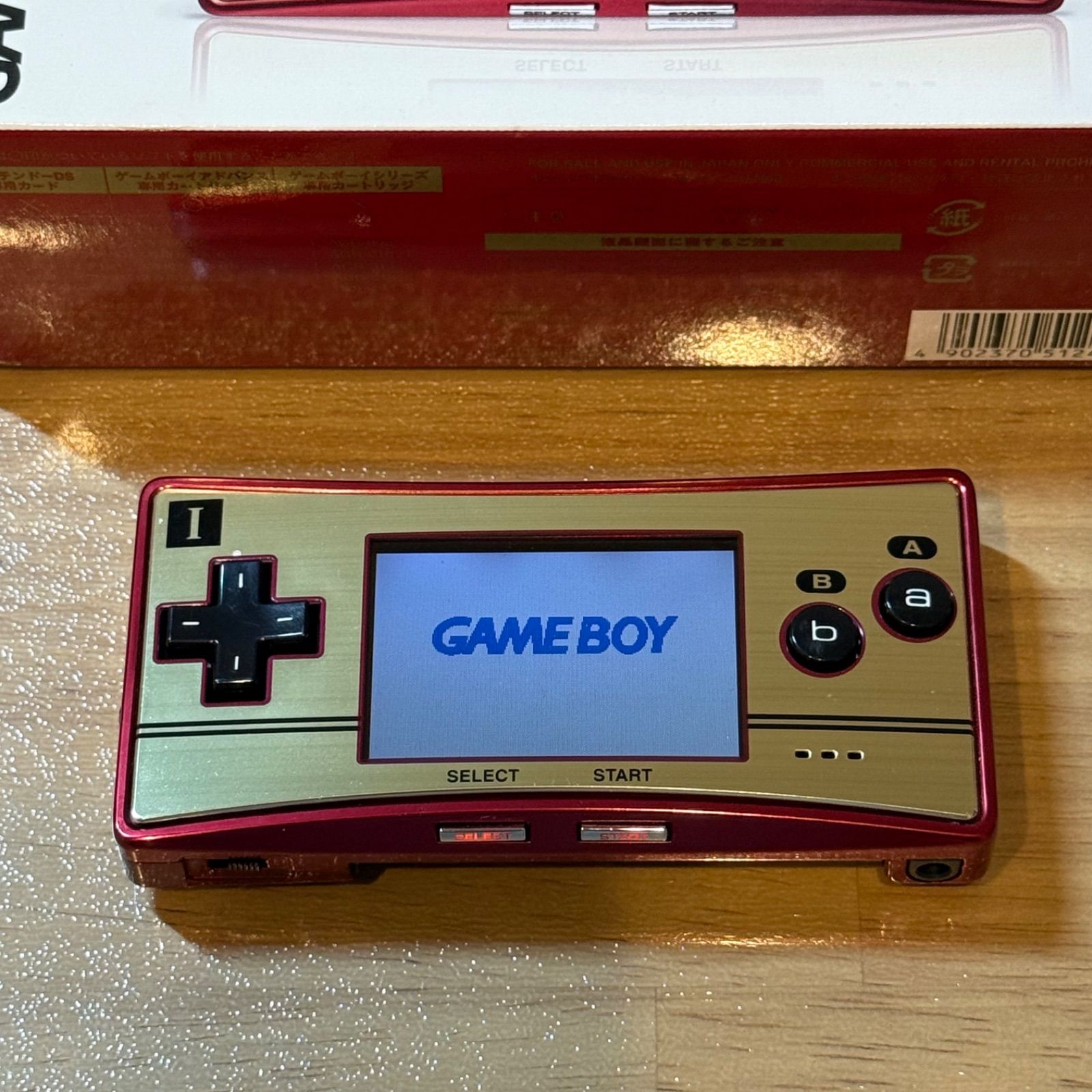 4-009 ゲームボーイミクロ 本体 20周年ファミコンカラー 箱付き - メルカリ