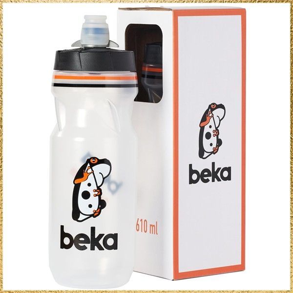 ☆彡送料無料でお届け☆彡 beka おしゃれ ウォーターボトル 透明容量が見える クリアボトル 610ml ロードバイク ロード バイク マウンテン MTB 自転車 デザイン 水 円周 23cm レース サイクリング スポーツ 給水 通勤 ランニング szam