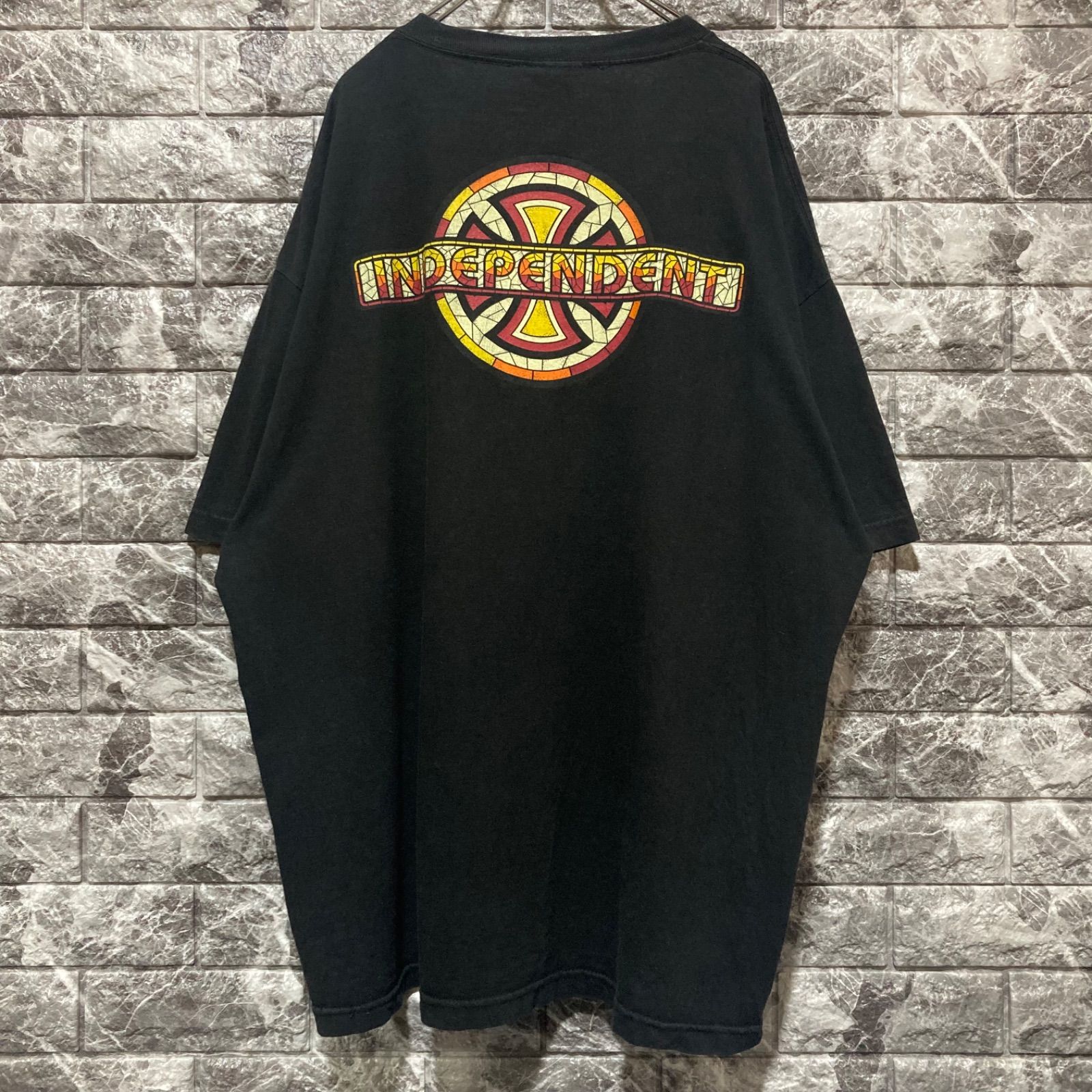 INDEPENDENT Tシャツ 2XL インディペンデント BLACK 黒 アイアンクロス 