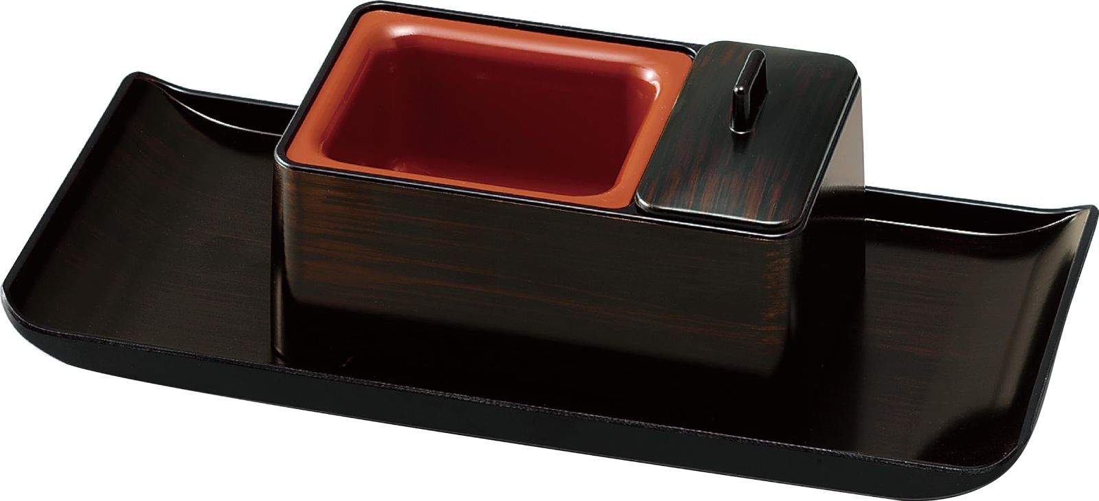 【特価商品】サンメニーじあい 慈愛 香炉 焼香盆セット 木目色 ふち金サンメニー 本格 香炉 お盆付き 5 回し焼香 山中漆器 日本製 お盆 お彼岸 法要 インセンス 仏具 現代仏壇 お仏壇 お供え お焼香 線香立て コンパクト 小さい 小物 [Sunmany
