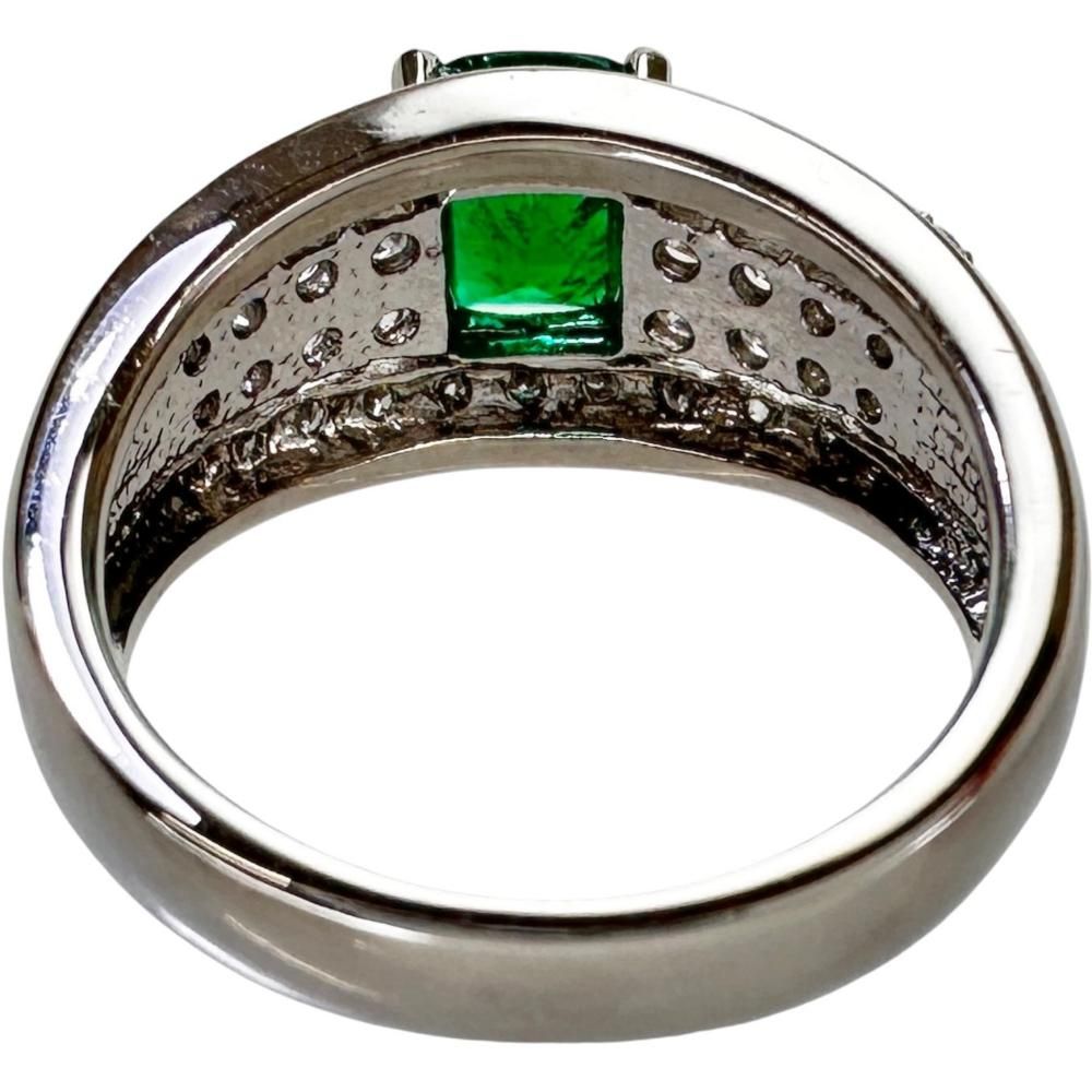 11号 エメラルド 0.87ct ダイヤモンド 0.50ct リング・指輪 Pt900 
