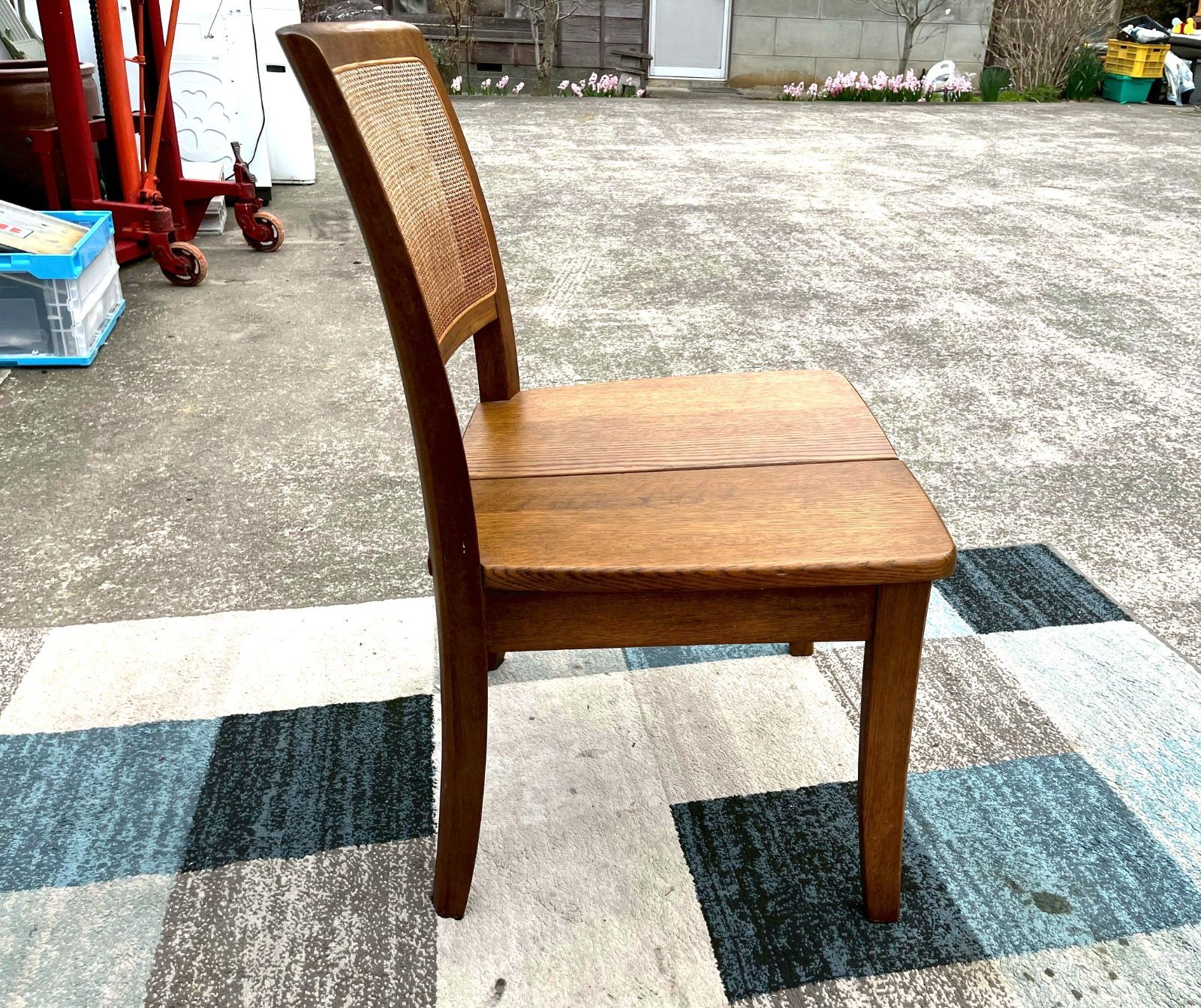 ☆浜本工芸 ヴィンテージ ダイニングチェア シングルチェア ラタン 籐