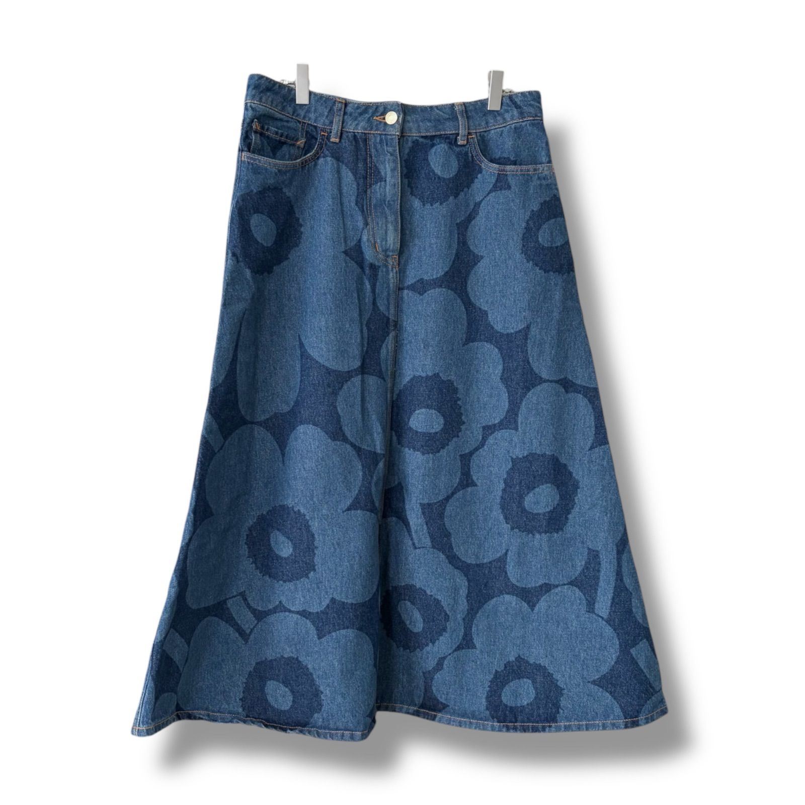 marimekko マリメッコ ブルー レディース スカート ロングスカート